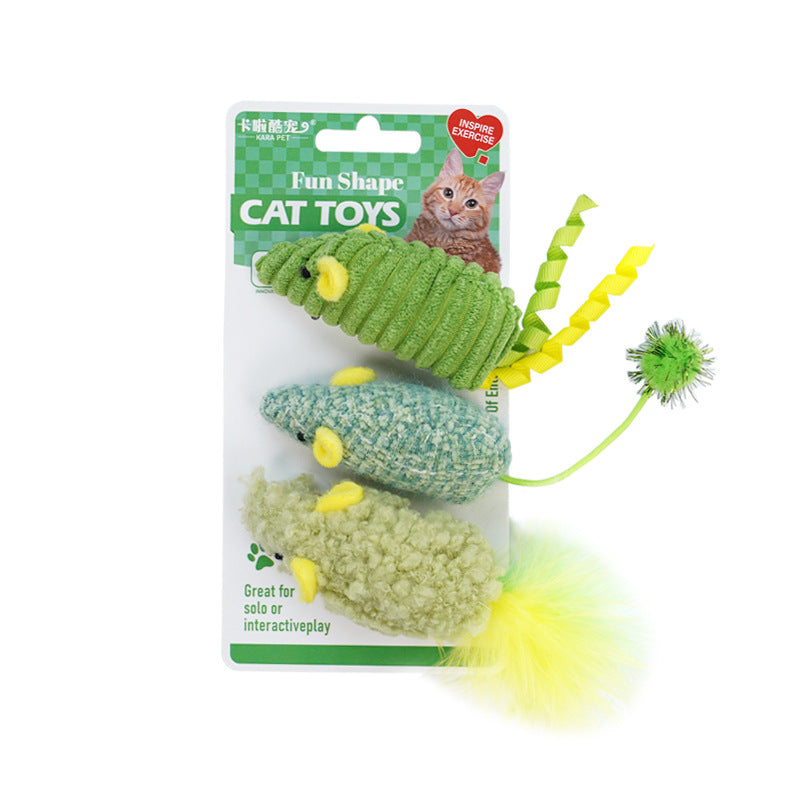 Realistic Mouse Catnip Toy Set – 8 Pack Interactive Cat Toys