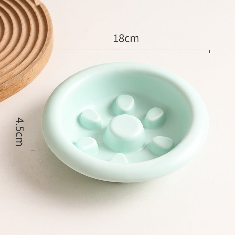 Ceramic Slow Feeder Bowl for Cats and Small Dogs (Up to 8kg)