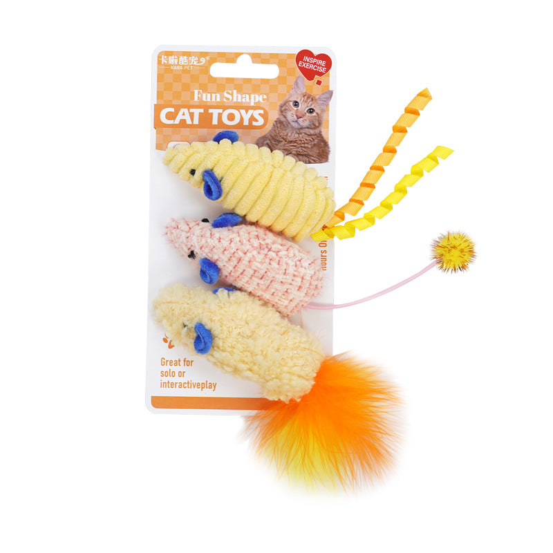 Realistic Mouse Catnip Toy Set – 8 Pack Interactive Cat Toys