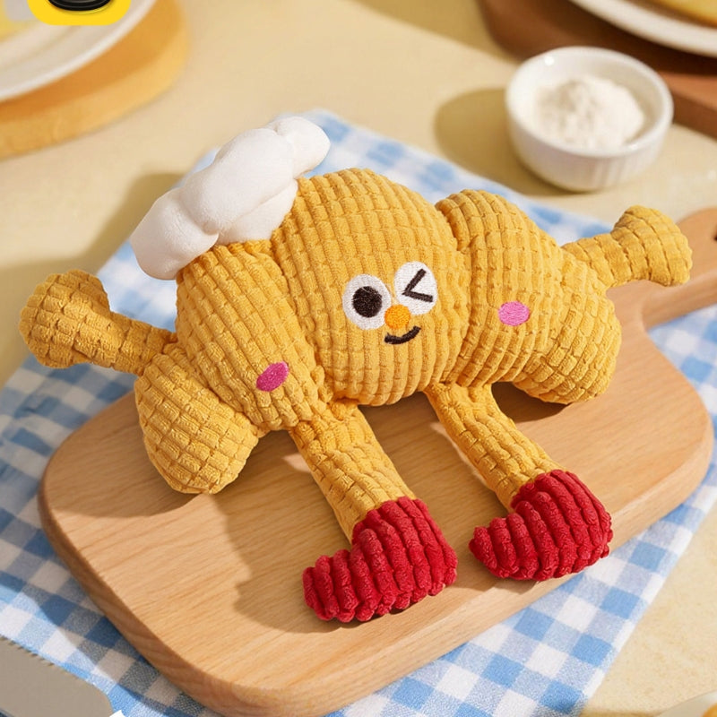 Waffle Series Cat Toy – Plush Catnip Chew Toy with Crinkle & Squeaker