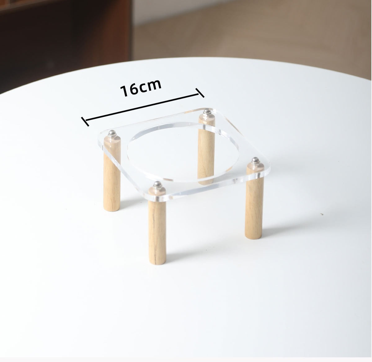 Elevated Ceramic Pet Bowl Set with Acrylic Stand – Slow Feeder Design for Cats & Small Dogs