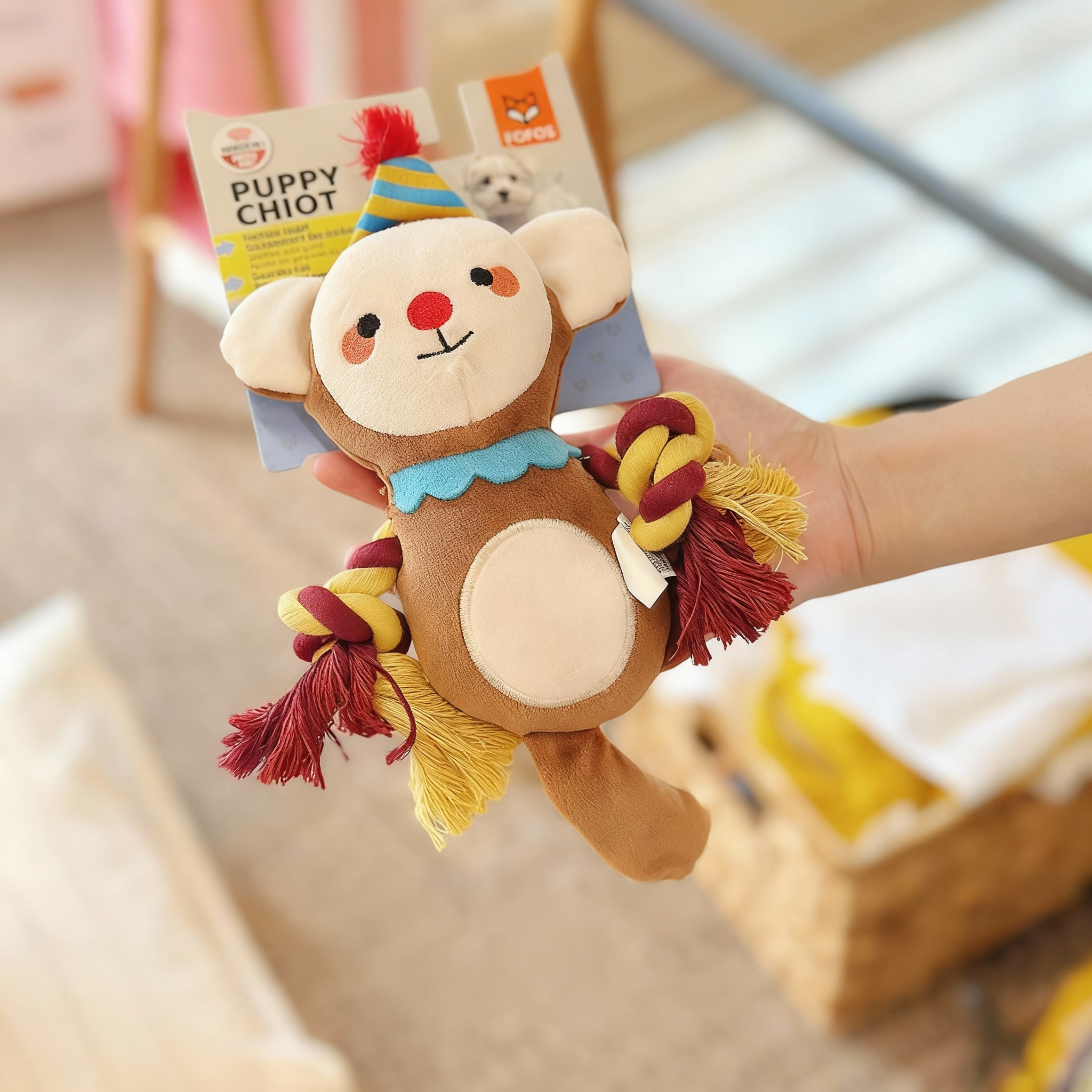 Squeaky Dog Toy with Soft Skin-Friendly Fabric