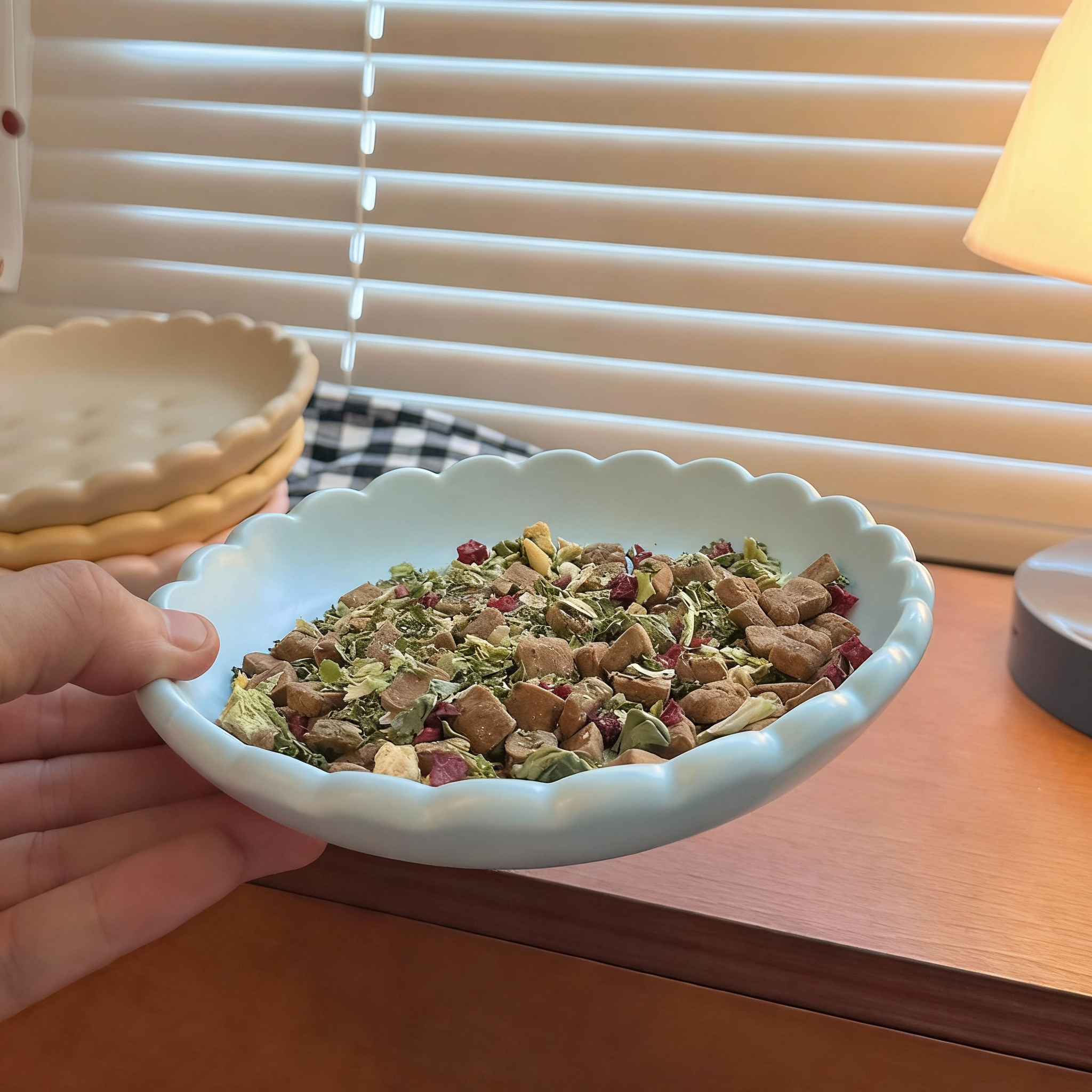 6 inches Ceramic Pet Plate for Cats & Small Dogs