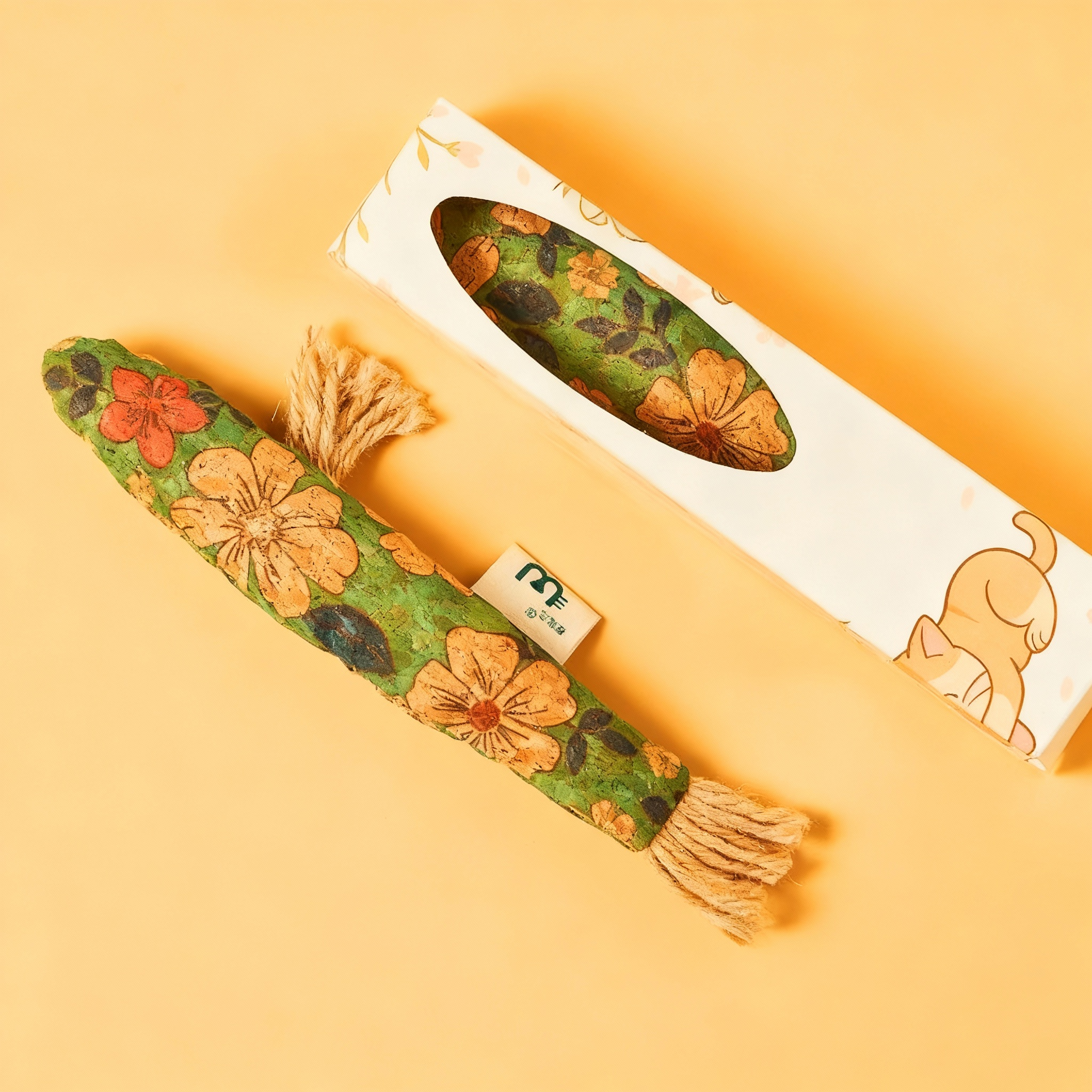 Catnip Toy with Natural Ingredients – Durable Cork Fabric Chew Toy for Cats