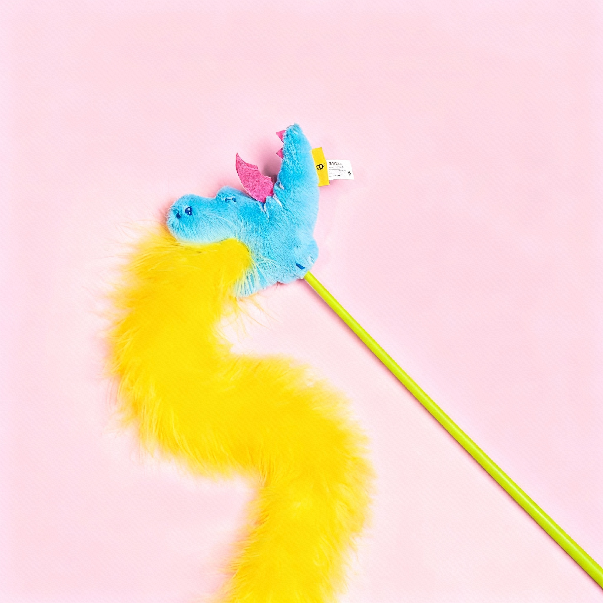 Cat Teaser Wand Toy with Crinkle Paper, Bell, Catnip & Feather – Kitten Toy