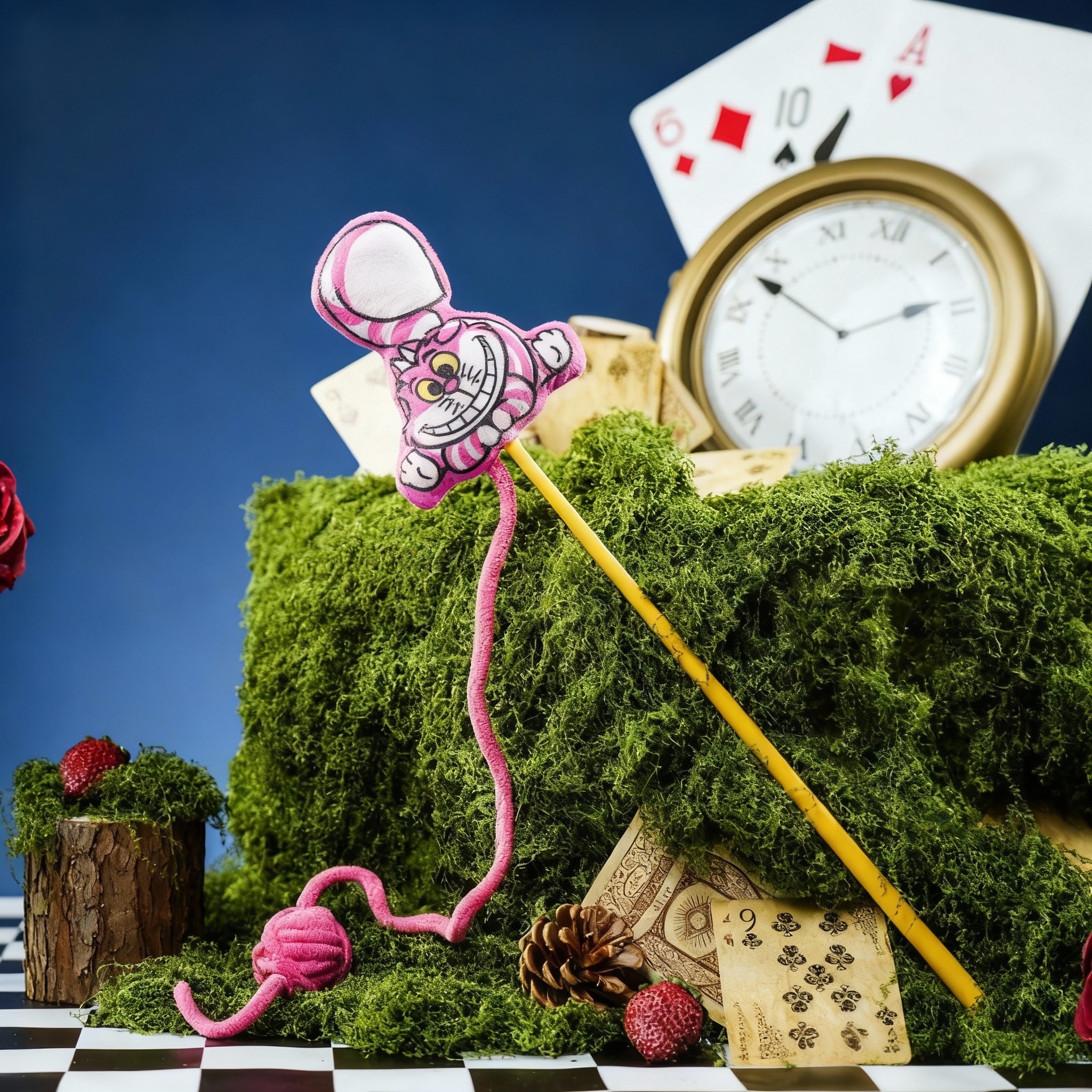 Cat Teaser Wand Toy with Crinkle Paper, Bell, Catnip & Feather – Kitten Toy