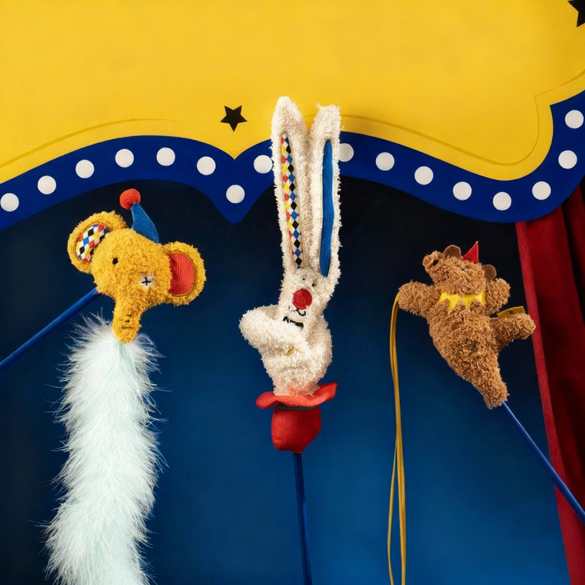 Cat Teaser Wand Toy with Crinkle Paper, Bell, Catnip & Feather – Kitten Toy